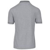 Mens Oxford Weave Design Golf Shirt - Light Grey