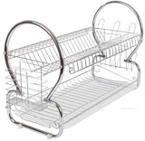 Casey Medium Dish Rack Stainless Steel Two Layer