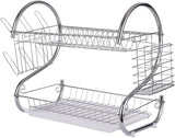 Casey Large Dish Rack Stainless Steel Two Layer