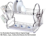 Casey Medium Dish Rack Stainless Steel Two Layer