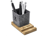 Okiyo Kyadi Recycled PET & Bamboo Desk Caddy Phone Stand