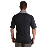 Jacquard Collar Golf Shirt Black - While Stocks Last