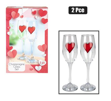 HEART DRINKING GLASS PACK OF 2