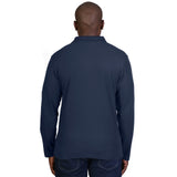 Mens Long Sleeve Pique Knit Polo Shirt