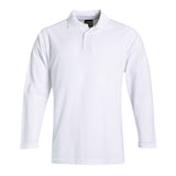 Mens Long Sleeve Pique Knit Polo Shirt