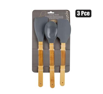 XCLUSIV SILICONE KITCHEN WOODEN TOOL SET SET OF 3