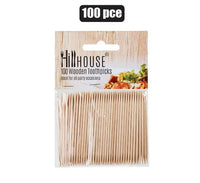 PACK OF 100 WOODEN TOOTHPICKS