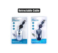 COMPUTER MOUSE MINI WITH RETRACTABLE CABLE