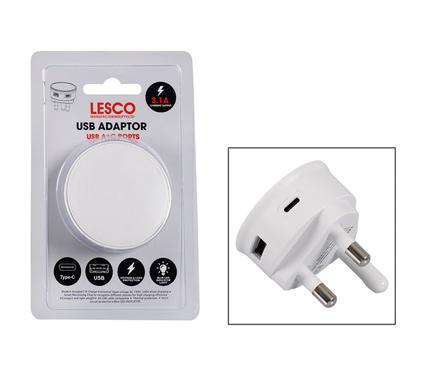 USB PLUG-ADAPTOR 2 PORTS TYPE A + TYPE C