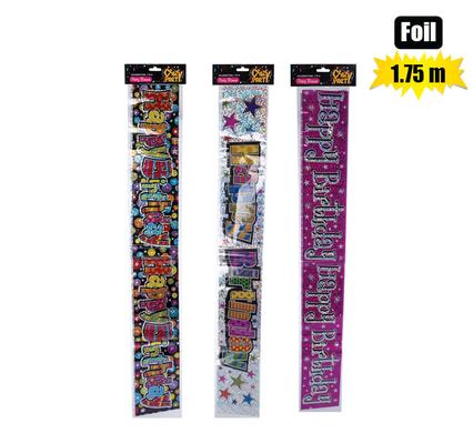 PARTY BANNER CELEBRATION FOIL 1.75M