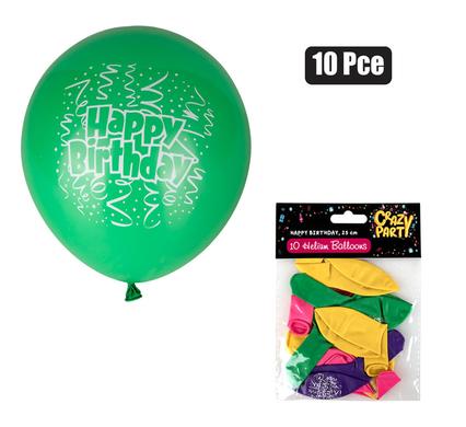 HELIUM BIRTHDAY BALLOONS PACK OF 10