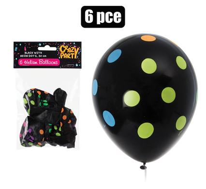 POLKA NEON DOT BALLOON PACK OF 6