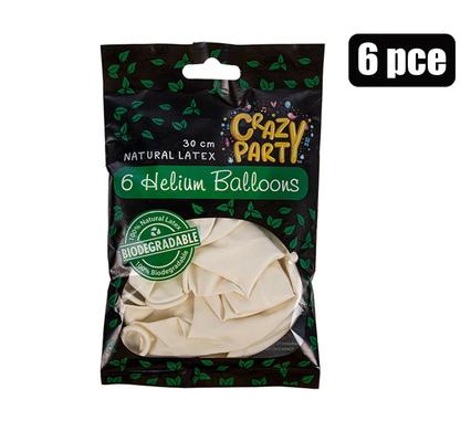 BALLOONS HELIUM BIODEGRADABLE PACK OF 6