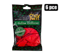 BALLOONS HELIUM BIODEGRADABLE PACK OF 6