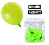 HELIUM METALLIC BALLOONS PACK OF 12