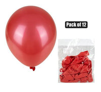 HELIUM METALLIC BALLOONS PACK OF 12
