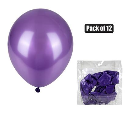 HELIUM METALLIC BALLOONS PACK OF 12
