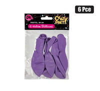 PASTEL HELIUM BALLOONS PACK OF 6