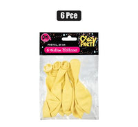 PASTEL HELIUM BALLOONS PACK OF 6
