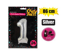 LARGE NUMBER SILVER HELIUM FOIL BALLOON