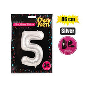 LARGE NUMBER SILVER HELIUM FOIL BALLOON