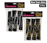 NEW YEAR HORNS PACK OF 6