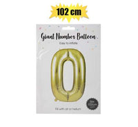 LARGE GOLD HELIUM FOIL NUMBER BALLOON