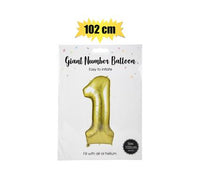 LARGE GOLD HELIUM FOIL NUMBER BALLOON