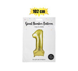 LARGE GOLD HELIUM FOIL NUMBER BALLOON