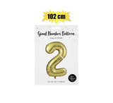 LARGE GOLD HELIUM FOIL NUMBER BALLOON