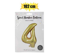 LARGE GOLD HELIUM FOIL NUMBER BALLOON