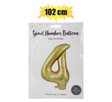 LARGE GOLD HELIUM FOIL NUMBER BALLOON