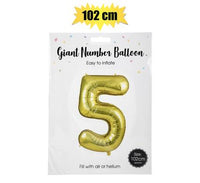 LARGE GOLD HELIUM FOIL NUMBER BALLOON