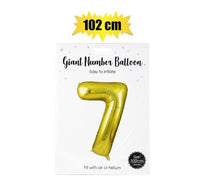 LARGE GOLD HELIUM FOIL NUMBER BALLOON