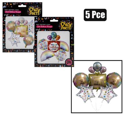HAPPY BIRTHDAY BOUQUET 5PC HELIUM BALLOON