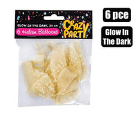 GLOW IN THE DARK HELIUM BALLOON PACK OF 6