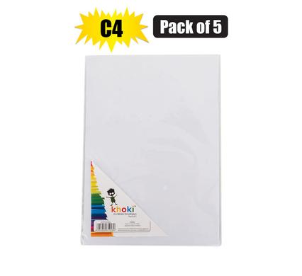 C4 ENVELOPES WHITE PACK OF 5