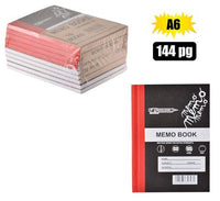 A6 MEMO HARD COVER BOOK 144 PAGE