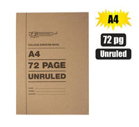 A4 SOFT COVER BOOK 72 PAGE UNRULED