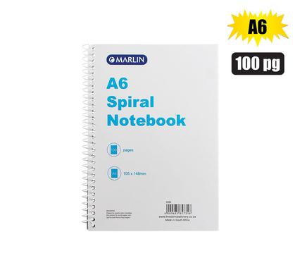 A6 SPIRAL NOTEBOOK 100 PAGE