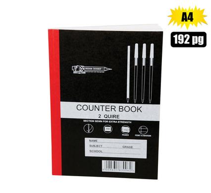 A4 COUNTER BOOK HARD COVER 192 PAGE 2 QUIRE