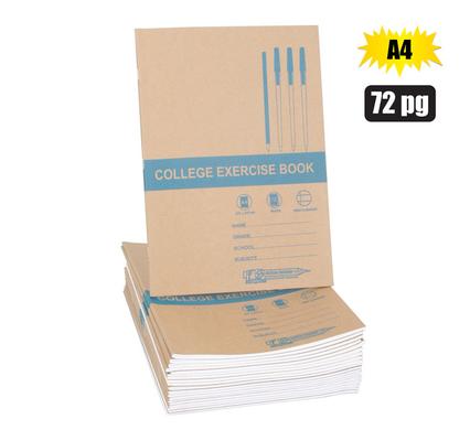 A4 COLLEGE EXERCISE BOOK SOFT COVER 72 PAGE