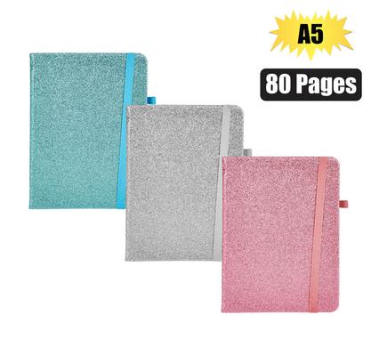 NOVELTY NOTEBOOK GLITTER A5 80 PG