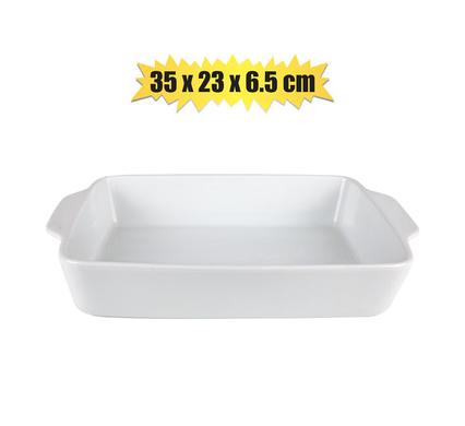 OVEN DISH 35x23x6.5cm CERAMIC PLATE RECTANGULAR