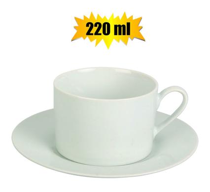 WHITEWARE PACK OF 6 CUP & SAUCER SET 220ml