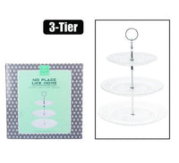 GLASS CAKE STAND 3 TIER