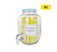 BEVERAGE DISPENSER GLASS 4L WITH TAP