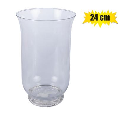 HURRICANE CLEAR GLASS VASE 24cm