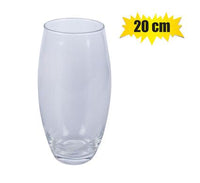 CONVEX CLEAR GLASS VASE 19CM