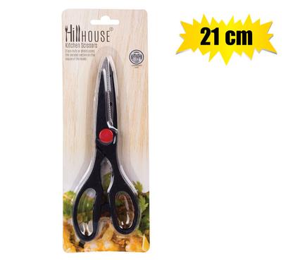 KITCHEN SCISSORS 21cm BLACK HILLHOUSE